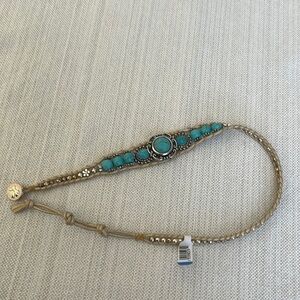 Turquoise’s choker 17 inch long adjustable handmade necklace never used